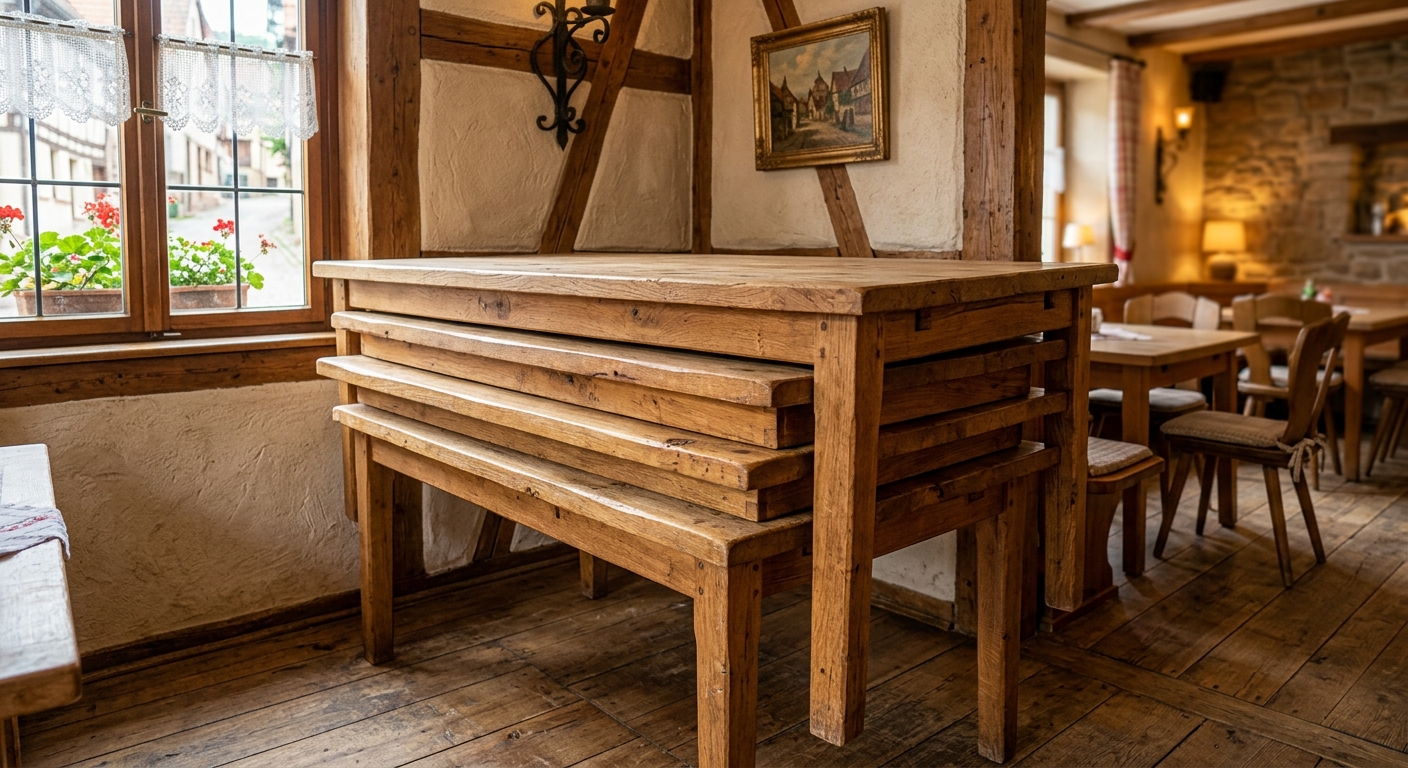 12x massive Eichentische — Restaurantauflösung, ideal für Landgasthof
