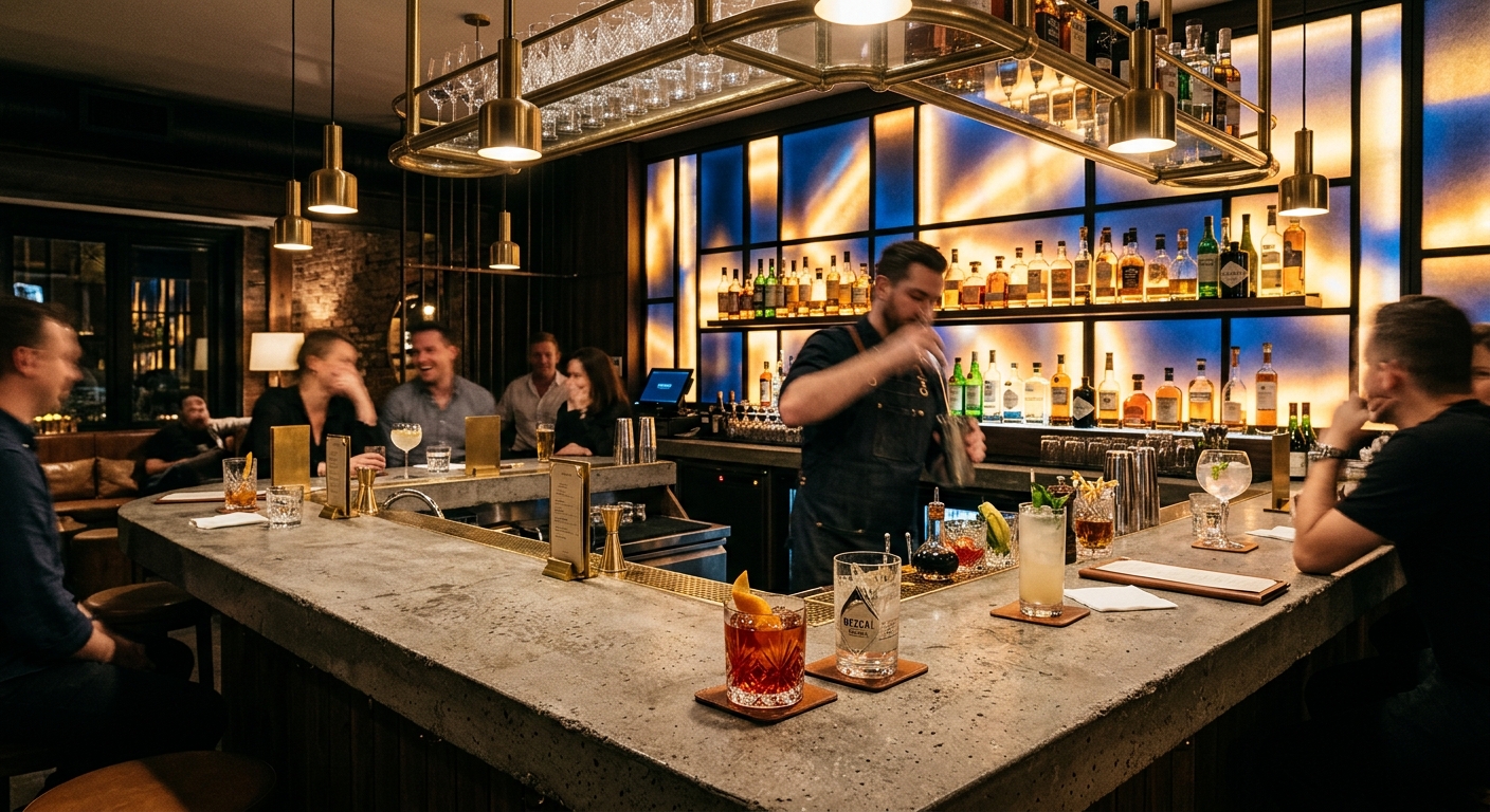 Cocktailbar-Komplettauflösung Berlin — inkl. Design-Innenausbau