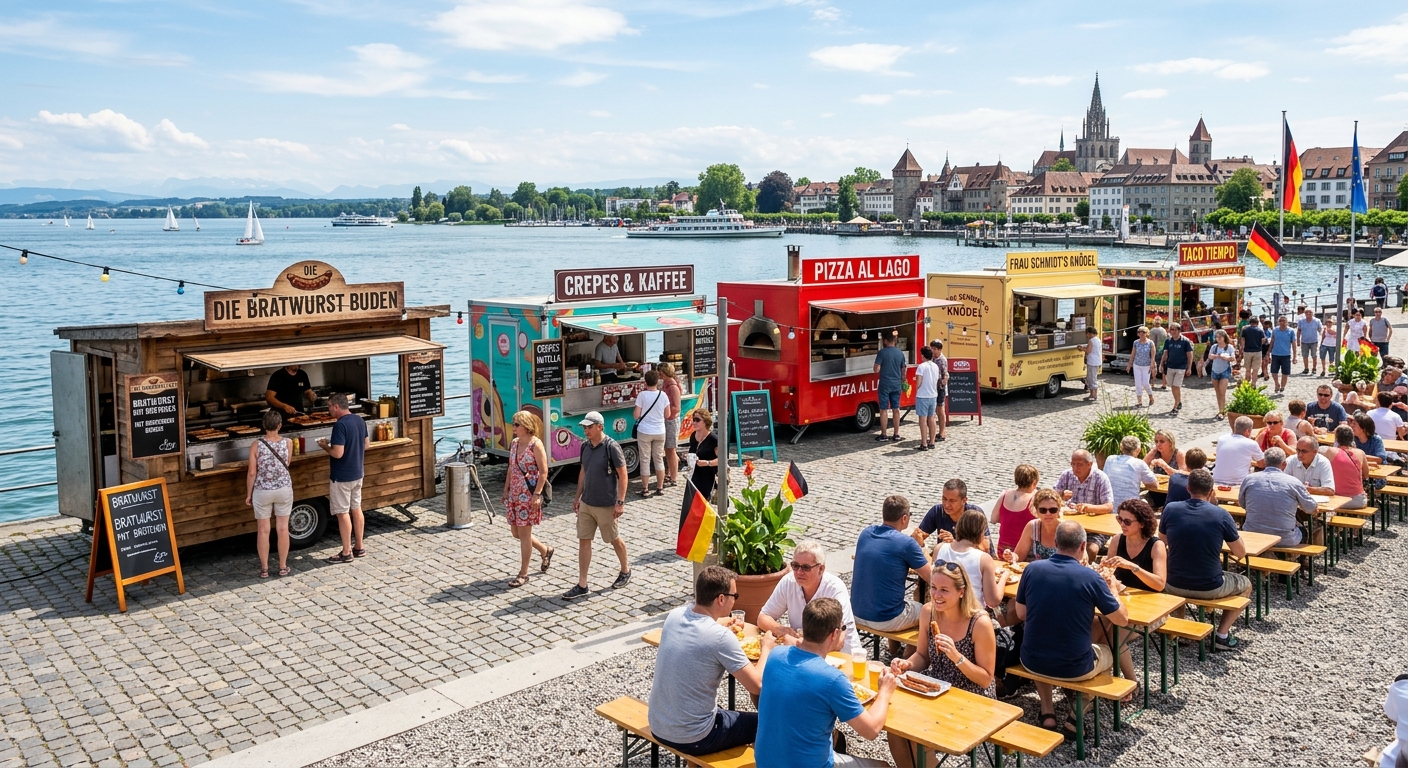 2 Stellplätze im Foodcourt Konstanz Bodensee — Sommer 2026